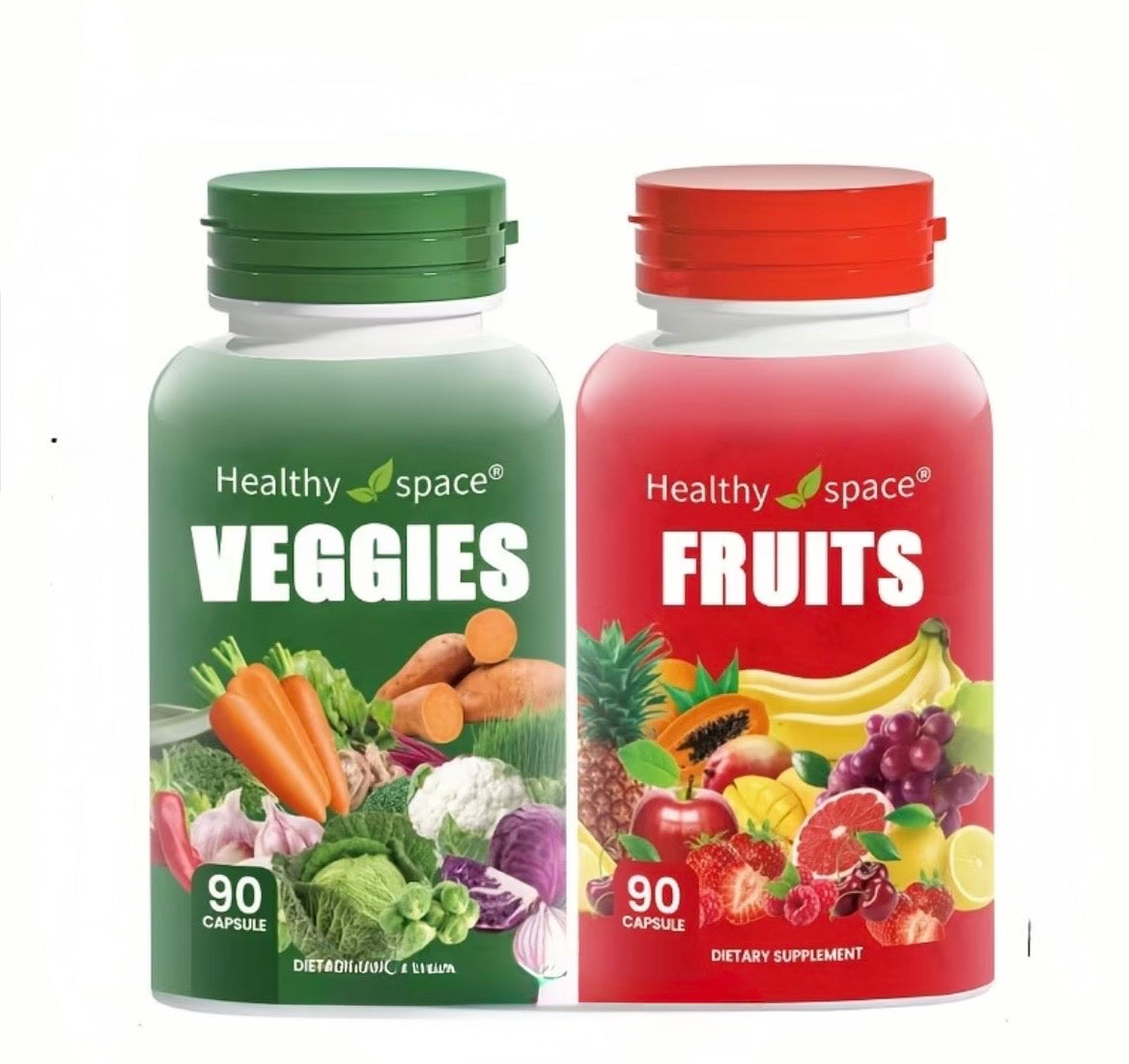 (2)veggies and fruit supplements